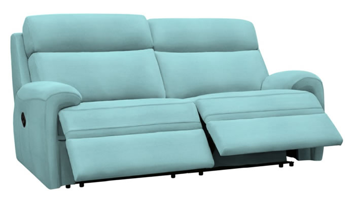 G Plan Hardy 2 Seater Electric Double Recliner Plush Airforce